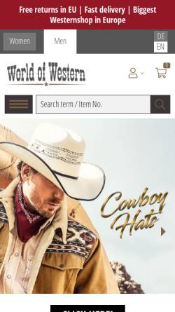 Vorschau der mobilen Webseite www.western-outdoor-wear.com, Krähe - Western Outdoor Wear