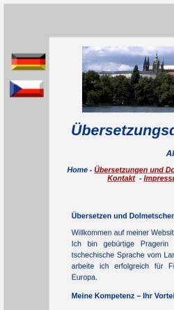 Vorschau der mobilen Webseite www.uebersetzungsdienst-tschechisch.de, Olga Parkan und Alena Zeman