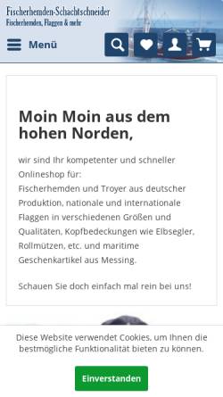 Vorschau der mobilen Webseite www.fischerhemden.net, Fischerhemden, Roland Schachtschneider