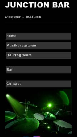 Vorschau der mobilen Webseite www.junction-bar.de, Junction Bar