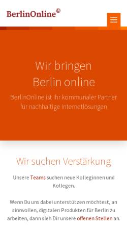 Vorschau der mobilen Webseite www.berlinonline.net, BerlinOnline