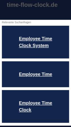 Vorschau der mobilen Webseite www.time-flow-clock.de, Uhr der fließenden Zeit