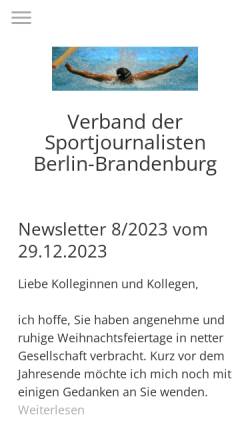 Vorschau der mobilen Webseite www.vds-berlin.de, Verband der Sportjournalisten Berlin-Brandenburg