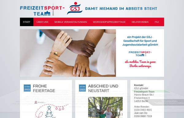 Vorschau von www.freizeitsport-team.de, Verein für Sport und Jugendsozialarbeit e.V. (VSJ)