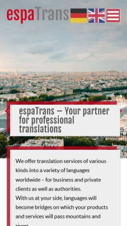 Vorschau der mobilen Webseite espatrans.com, EspaTrans