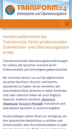 Vorschau der mobilen Webseite www.transform24.de, Transform24 - Farhat Samadi