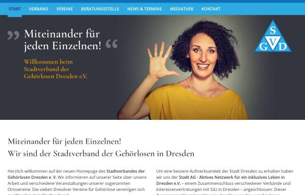 Vorschau von www.deaf-dresden.de, Stadtverband der Gehörlosen Dresden e.V.