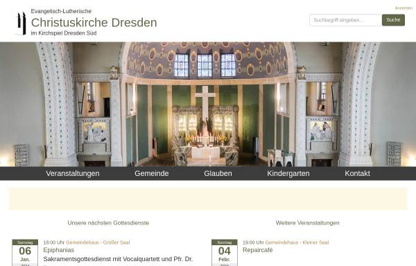 Vorschau von christuskirche-dresden.de, Ev.-Luth. Christuskirche Dresden-Strehlen