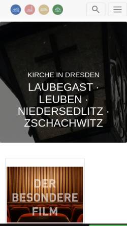 Vorschau der mobilen Webseite www.himmelfahrtskirche-dresden.de, Ev.-Luth. Himmelfahrtskirchgemeinde Dresden-Leuben