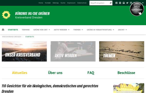 Vorschau von gruenedresden.de, Bündnis 90/Die Grünen Dresden