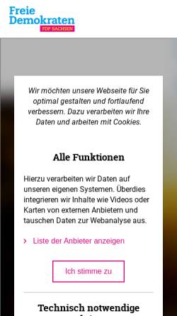 Vorschau der mobilen Webseite sachsen.freie-demokraten.de, FDP Dresden