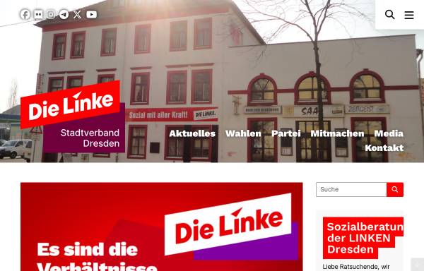 Vorschau von www.dielinke-dresden.de, Die Linke. Dresden