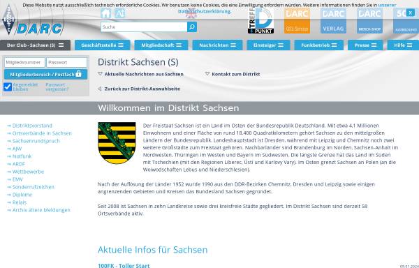 Vorschau von www.darc.de, Funkamateuren Distrikt Sachsen