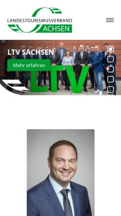 Vorschau der mobilen Webseite www.ltvsachsen.de, LTV - Landestourismusverband Sachsen
