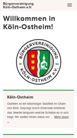 Vorschau der mobilen Webseite www.koeln-ostheim.de, Ostheim