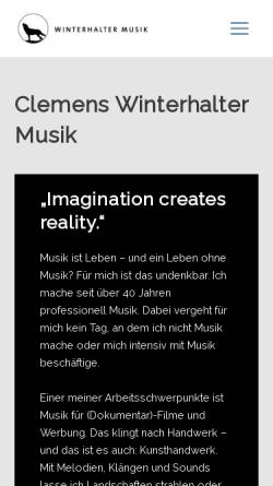 Vorschau der mobilen Webseite winterhalter-musik.de, Winterhalter, Clemens