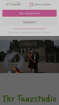 Vorschau der mobilen Webseite tanzstudio12step.de, Tanzstudio 1-2-Step