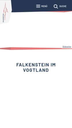 Vorschau der mobilen Webseite www.stadt-falkenstein.de, Stadt Falkenstein im Vogtland