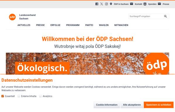 Vorschau von www.oedp-sachsen.de, ÖDP Sachsen