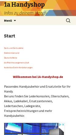 Vorschau der mobilen Webseite www.1a-handyshop.de, 1A-Handyshop