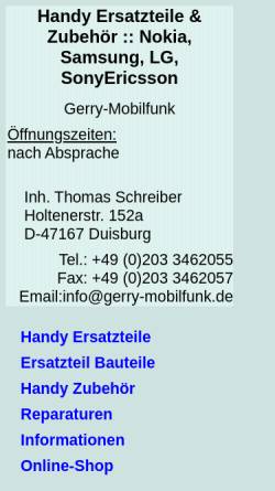 Vorschau der mobilen Webseite www.gerry-mobilfunk.de, Gerry-Mobilfunk, Thomas Schreiber