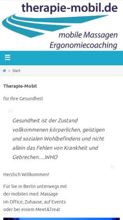 Vorschau der mobilen Webseite www.therapie-mobil.de, Therapie Mobil - Stephanie Hachmann-Sotiriadis