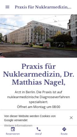 Vorschau der mobilen Webseite praxis-fur-nuklearmedizin-dr-matthias-nagel.business.site, Nuklearmedizinische Praxis Dr. Nagel