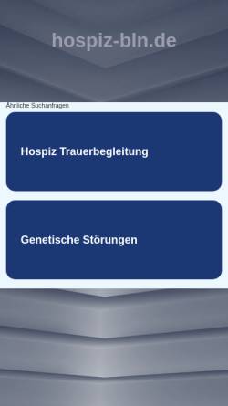 Vorschau der mobilen Webseite www.hospiz-bln.de, Hospizdienst Christophorus Berlin e.V.