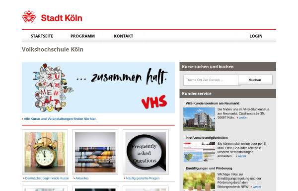 Vorschau von www.stadt-koeln.de, Volkshochschule Köln