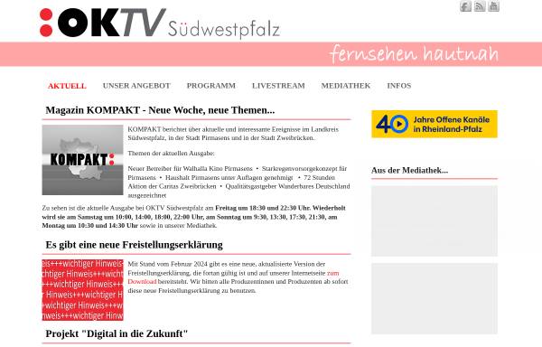 Vorschau von www.suedwestpfalz-tv.de, Offener Kanal Pirmasens/Zweibrücken e.V.
