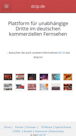 Vorschau der mobilen Webseite www.dctp.de, DCTP