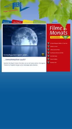 Vorschau der mobilen Webseite www.bergtv.de, BergTV