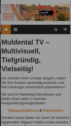 Vorschau der mobilen Webseite www.muldentaltv.de, Muldental TV GmbH