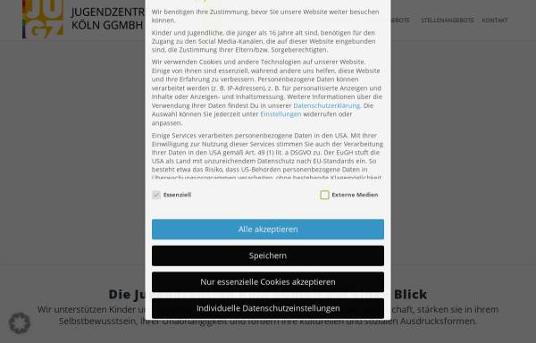 Vorschau von www.jugz.de, Jugendzentren Köln gem. Betriebsgesellschaft