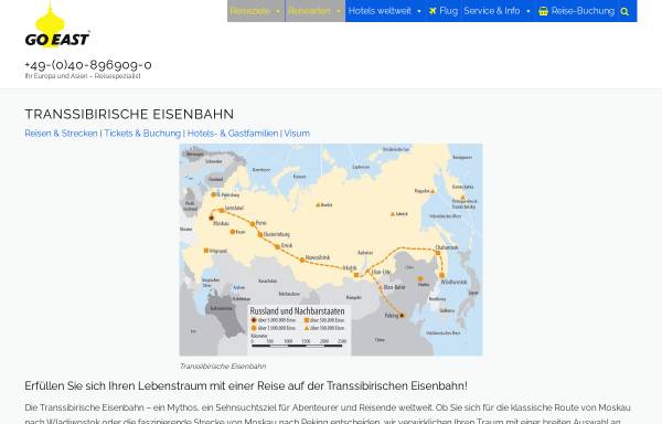 Vorschau von www.go-east.de, Go East - Reisespezialist für Osteuropareisen