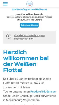 Vorschau der mobilen Webseite www.weisse-flotte.com, Weiße Flotte GmbH