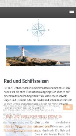 Vorschau der mobilen Webseite www.maritime-reisen.de, Studentenreisebüro Grüße aus Atlantis, Greifswald