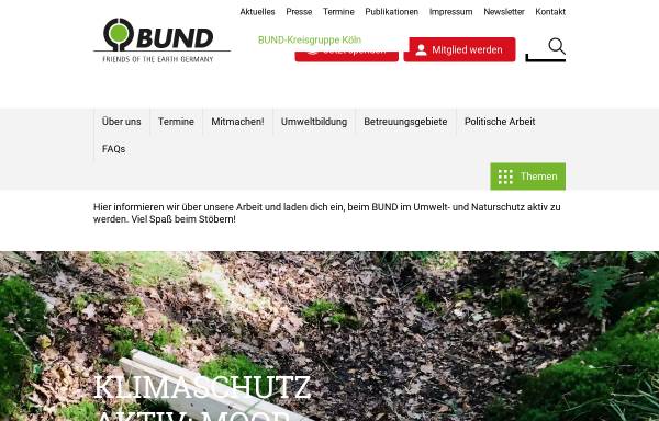 Vorschau von www.bund-koeln.de, Bund für Umwelt und Naturschutz Deutschland NRW e.V. (BUND), Kreisgruppe Köln