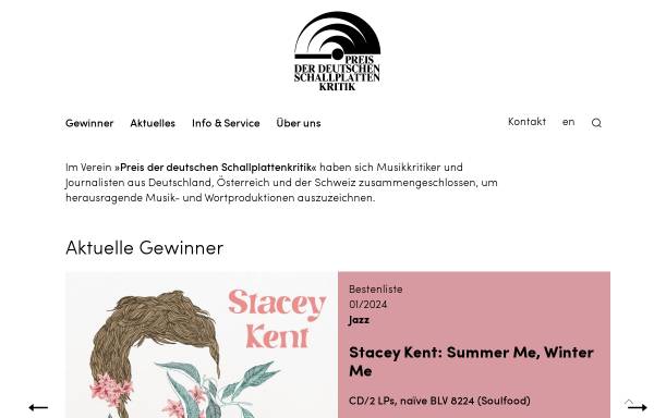 Vorschau von www.schallplattenkritik.de, Preis der deutschen Schallplattenkritik e.V.