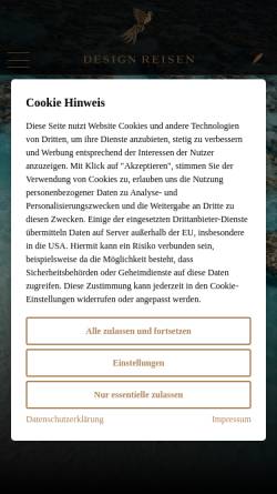 Vorschau der mobilen Webseite www.designreisen.de, Designreisen GmbH