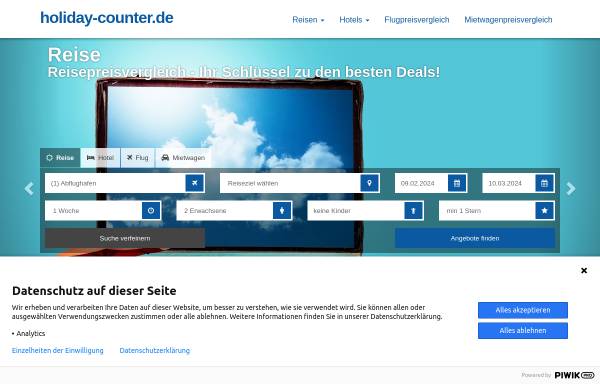 Vorschau von www.holiday-counter.de, Holiday-Counter.de GmbH