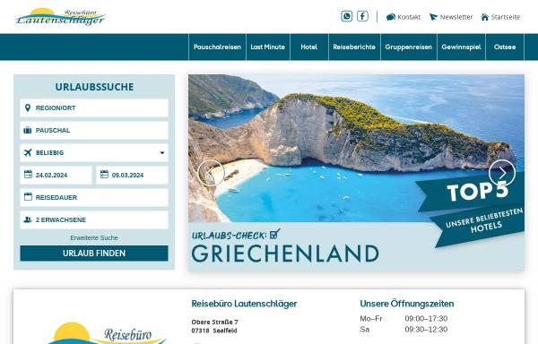 Vorschau von www.reisebuero-lautenschlaeger.de, Reisebüro Lautenschläger