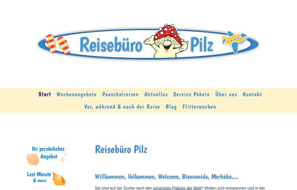 Vorschau von www.reisebuero-pilz.de, Reisebüro Pilz
