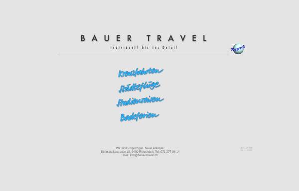 Vorschau von www.bauer-travel.ch, Bauer Travel