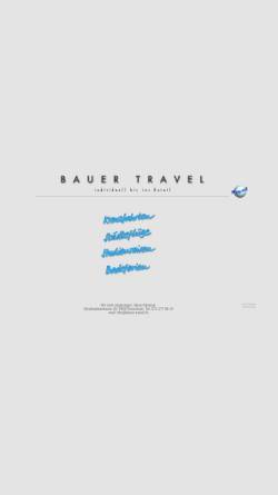 Vorschau der mobilen Webseite www.bauer-travel.ch, Bauer Travel
