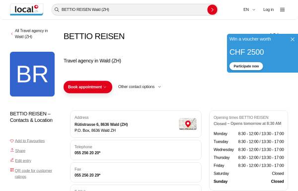 Vorschau von yellow.local.ch, Bettio Reisen