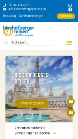 Vorschau der mobilen Webseite bischofberger-reisen.ch, Bischofberger Info-Reisen AG
