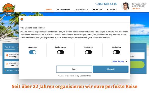 Vorschau von www.easy-reisen.ch, Easy Reisen AG