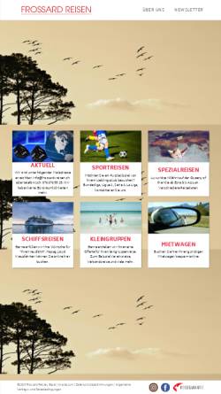 Vorschau der mobilen Webseite www.frossard-reisen.ch, Reisebüro SUAC AG