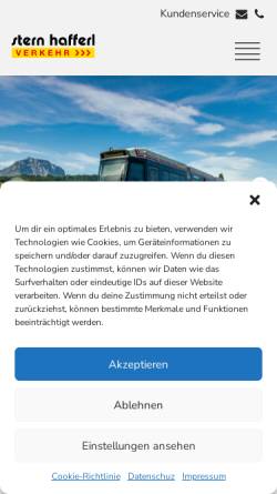 Vorschau der mobilen Webseite www.stern-verkehr.at, Stern & Hafferl Verkehrsgesellschaft m.b.H.